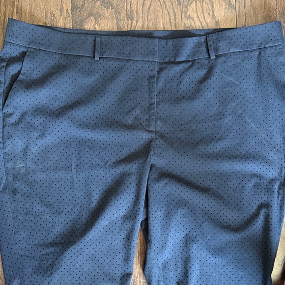 LOFT Plus Dark Blue Pants with Black Dots - Picture 8 of 12
